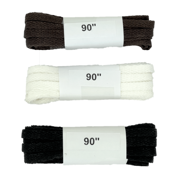 Riedell Laces, Tex, Poly, 70R, Pair, Black, 100"