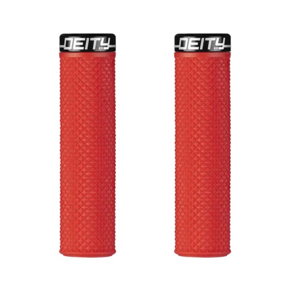 Deity, Supracush, Grips, 133mm, Red, Pair